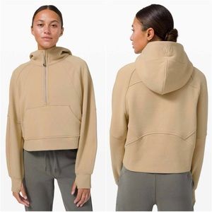 XS/S Scuba Oversized Half Zip Hoodie “Trench”
